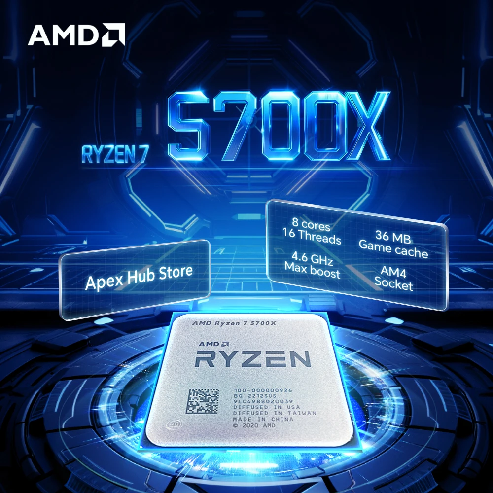 Amd Cpu Ryzen 7 - NEW AMD Ryzen 7 5700X 8-Core