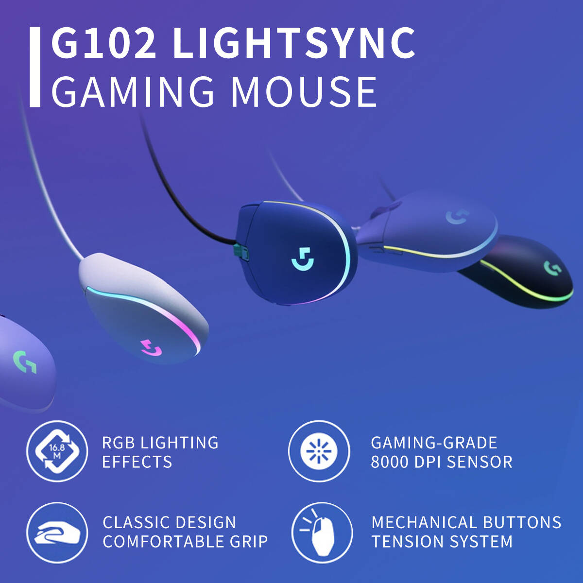 Logitech G102 Gaming Mouse, 80 - đánh giá và giá Esports Gaming Tournaments