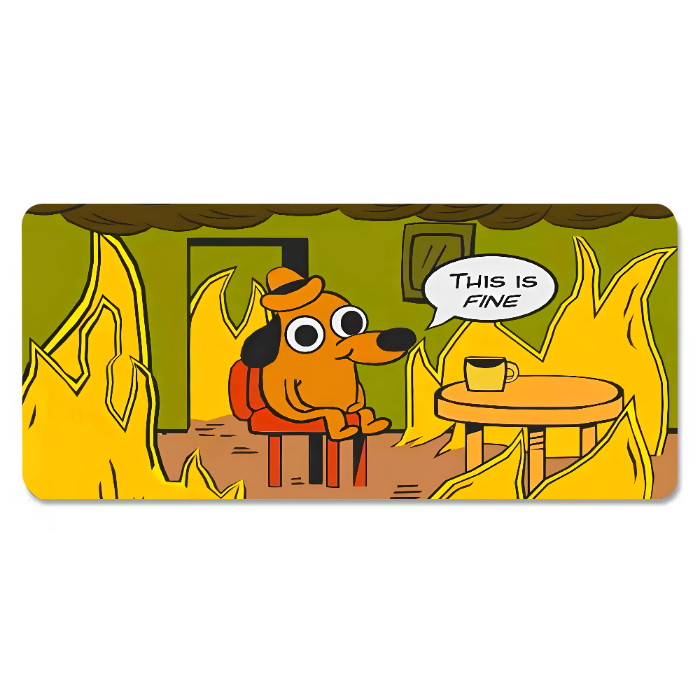 This Is Fine Dog Dachshund Mou - đánh giá và giá Esports Gaming Desk