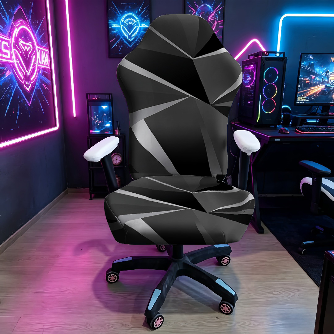 Black Grey Geometric Gaming Ch - đánh giá và giá Esports Gaming Chair