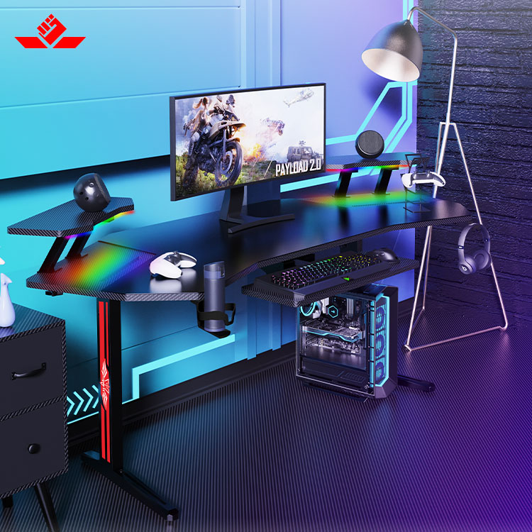 70-Inch Large RGB LED Light E- - đánh giá và giá Esports Gaming Desk