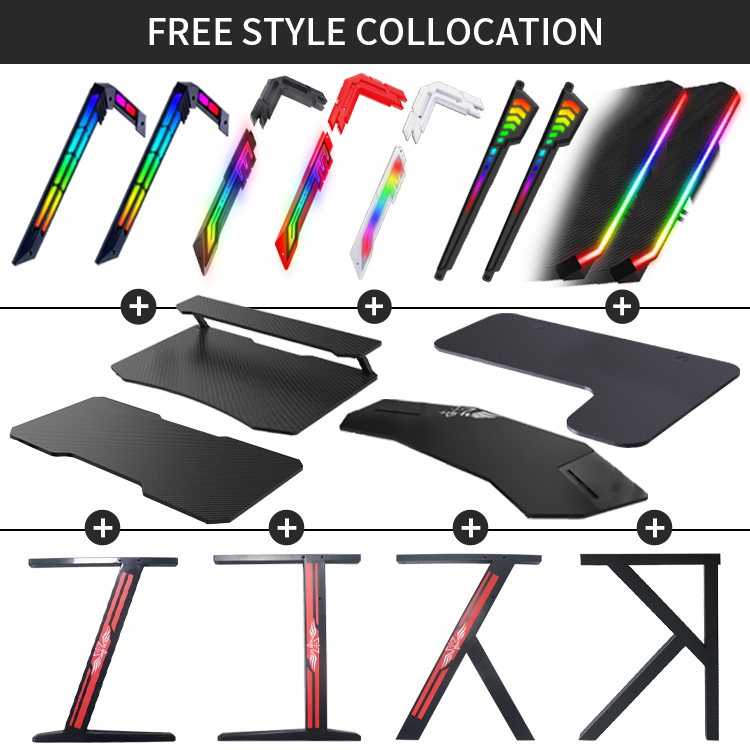 70-Inch Large RGB LED Light E- - đánh giá và giá Esports Gaming Desk