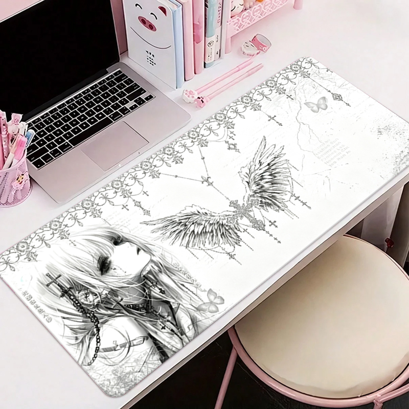 Leather Mousepad Black White A - đánh giá và giá Esports Gaming Desk