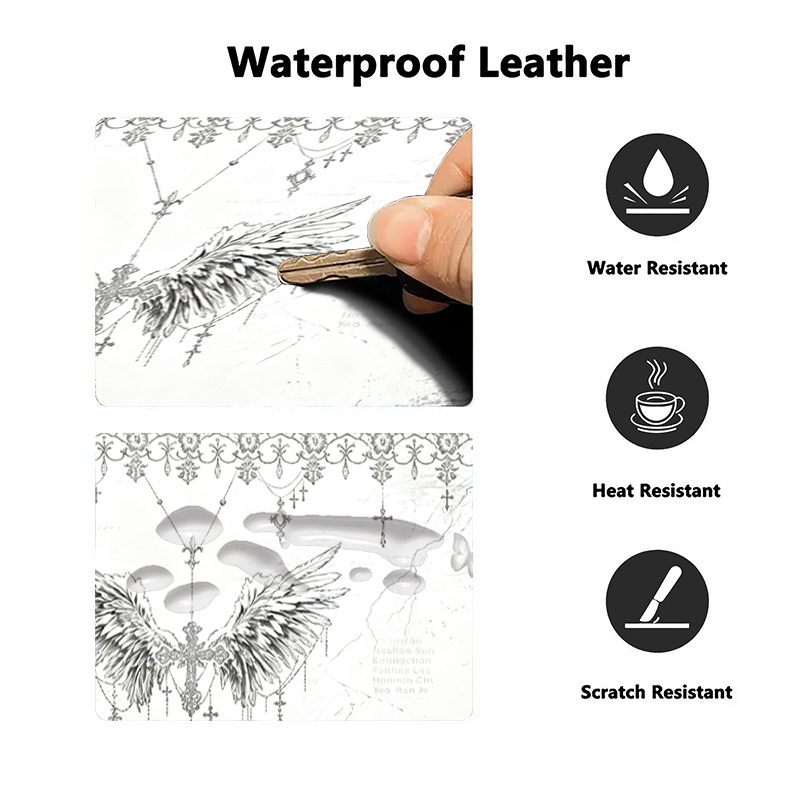 Leather Mousepad Black White A - đánh giá và giá Esports Gaming Desk