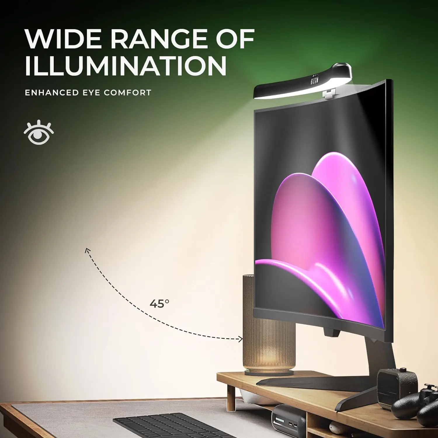 Computer Monitor Light Bar RGB - đánh giá và giá Esports Gaming Desk
